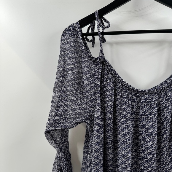 Lucky Brand Purple Off the Shoulder Mesh Sleeve Top Women’s 2XL - Picture 2 of 4